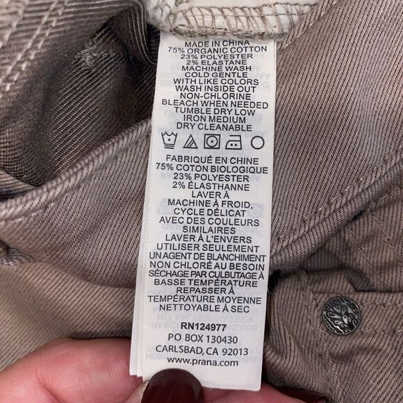 prAna Women's Pants Size 2 Kayla Tan Organic Cotton Skinny - Picture 7 of 10